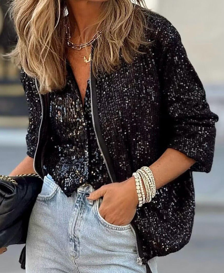 On The Town Sequins Jacket