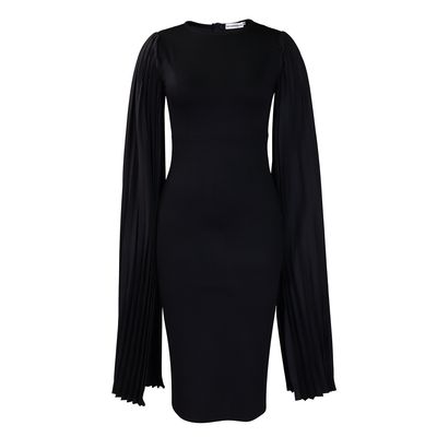 Dramatic Pleated Sleeve Midi