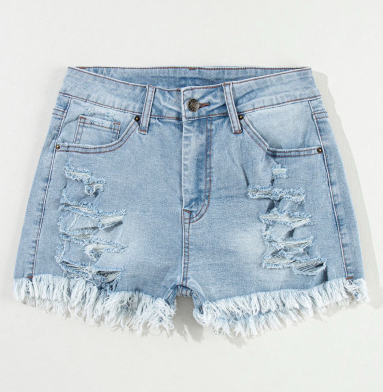Distressed Denim Short