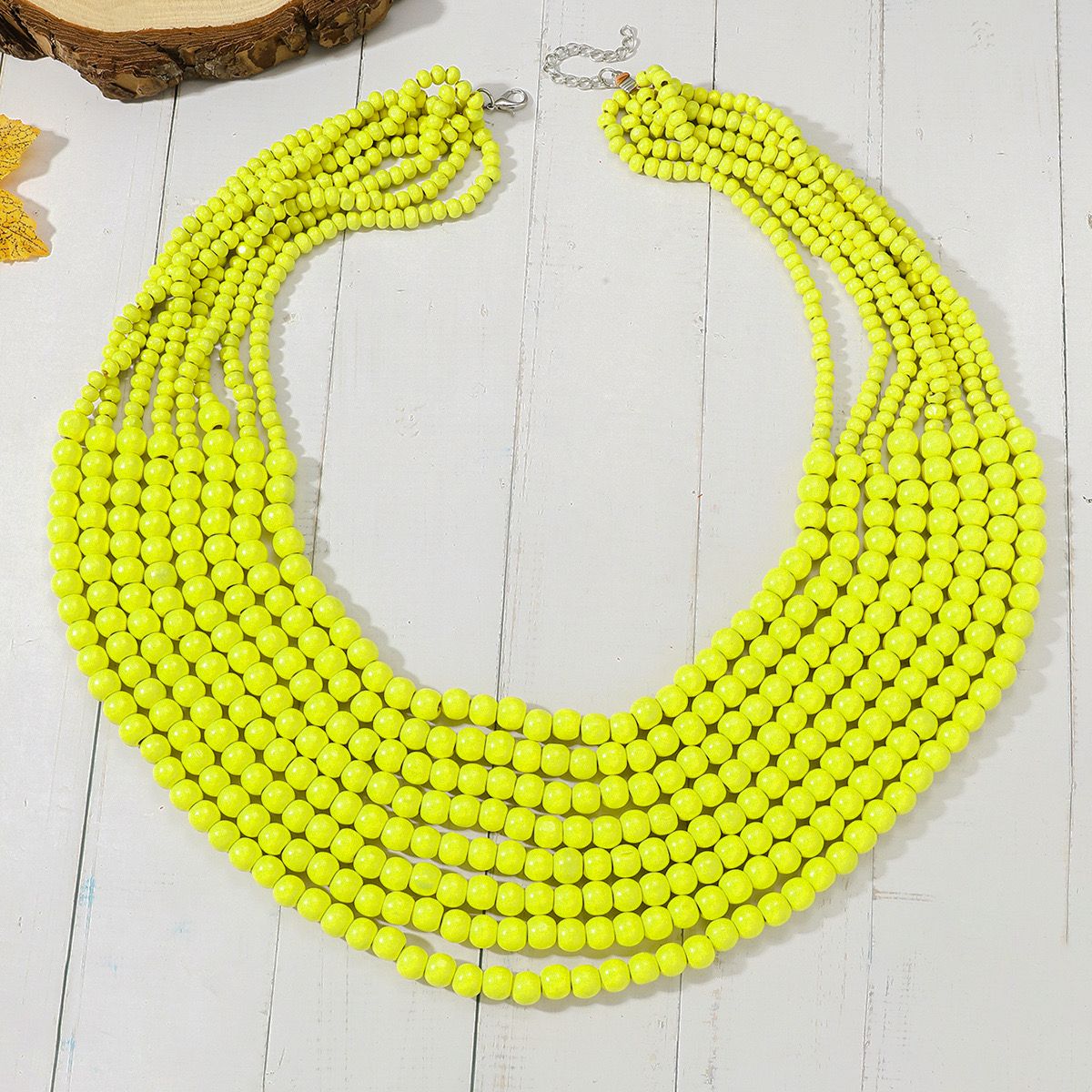 Accentuate Me Yellow Bead Necklace