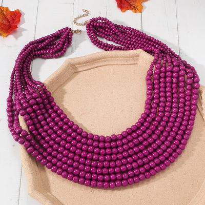 Accentuate Me Purple Bead Necklace