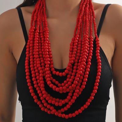 Accentuate Me Red Bead Necklace