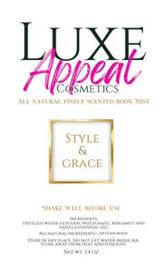 Style &amp; Grace Body Mist ( Bergamot and vanilla)