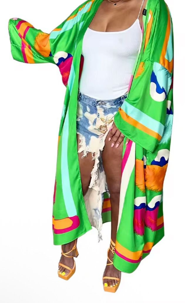 Fluorescent Green Kimono
