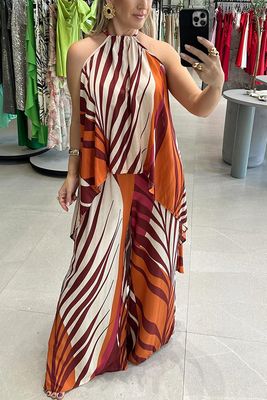 Orange Tropic Two Piece