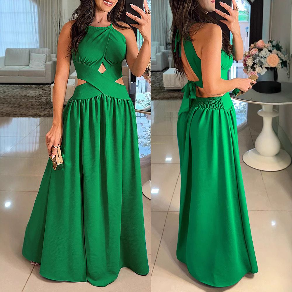 Peekaboo Green Maxi