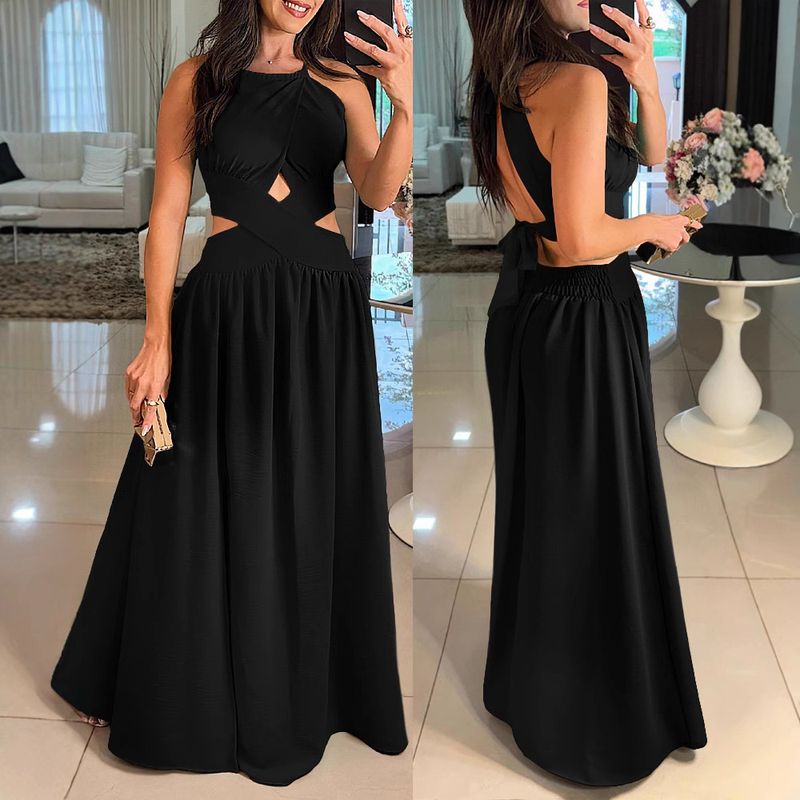Peekaboo Black Maxi