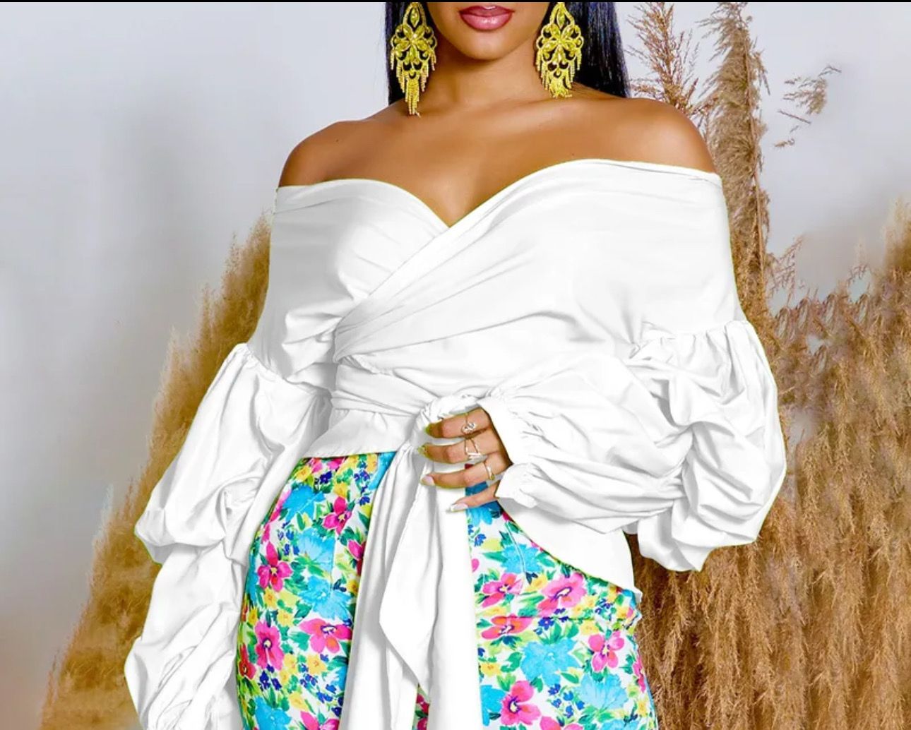 White Wrap Blouse