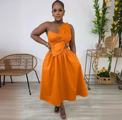 Sweet Orange Chic Dress