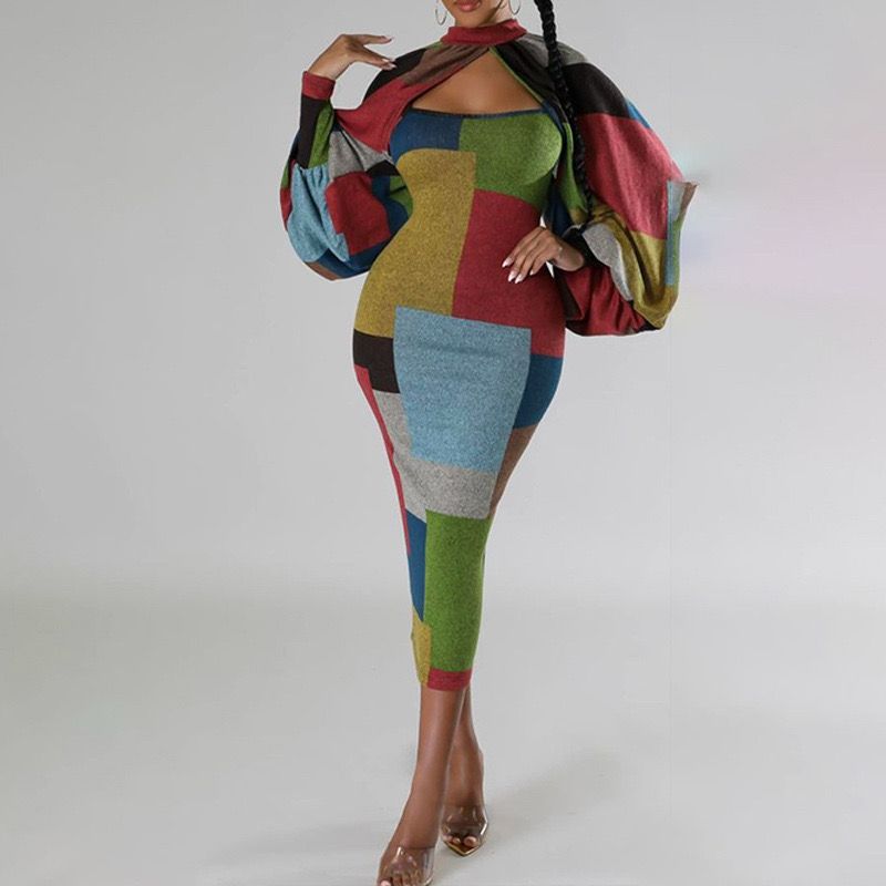 Color Block Bodycon Dress