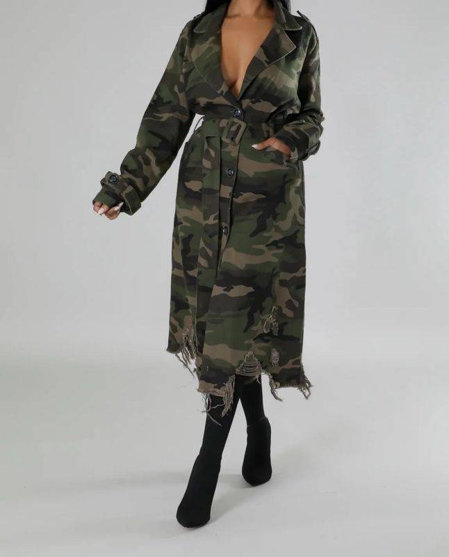 Dark Camo Trench