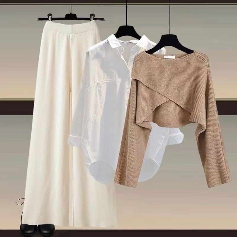 Gray Knit 2 Piece( No White Shirt)