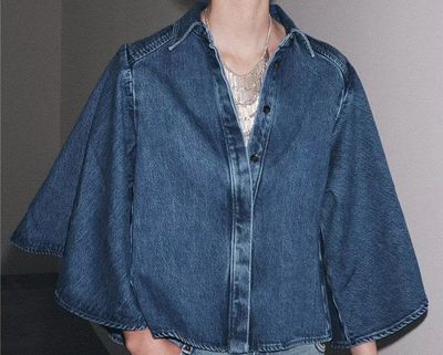 Denim Wide Sleeve Top