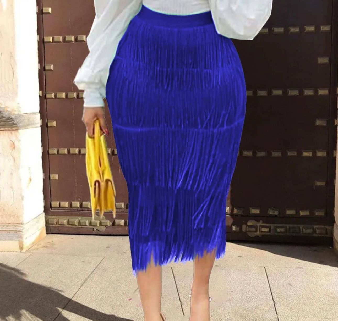 Jewel Blue Tassel Skirt