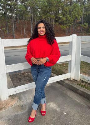 Holiday Red Turtleneck Crop Sweater