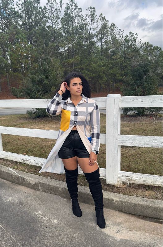 Plaid Maxi Shacket