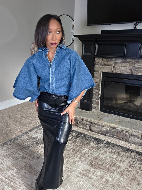 Soft Vegan Leather Maxi Skirt