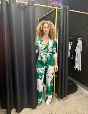 Money Green Tye Dye Jumpsuit