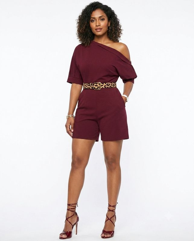 Deep Red Romper