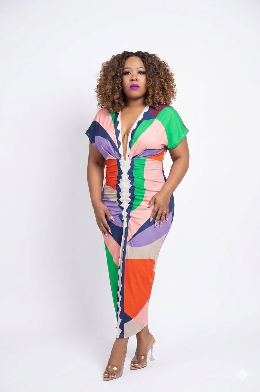 Multicolor Bodycon Dress