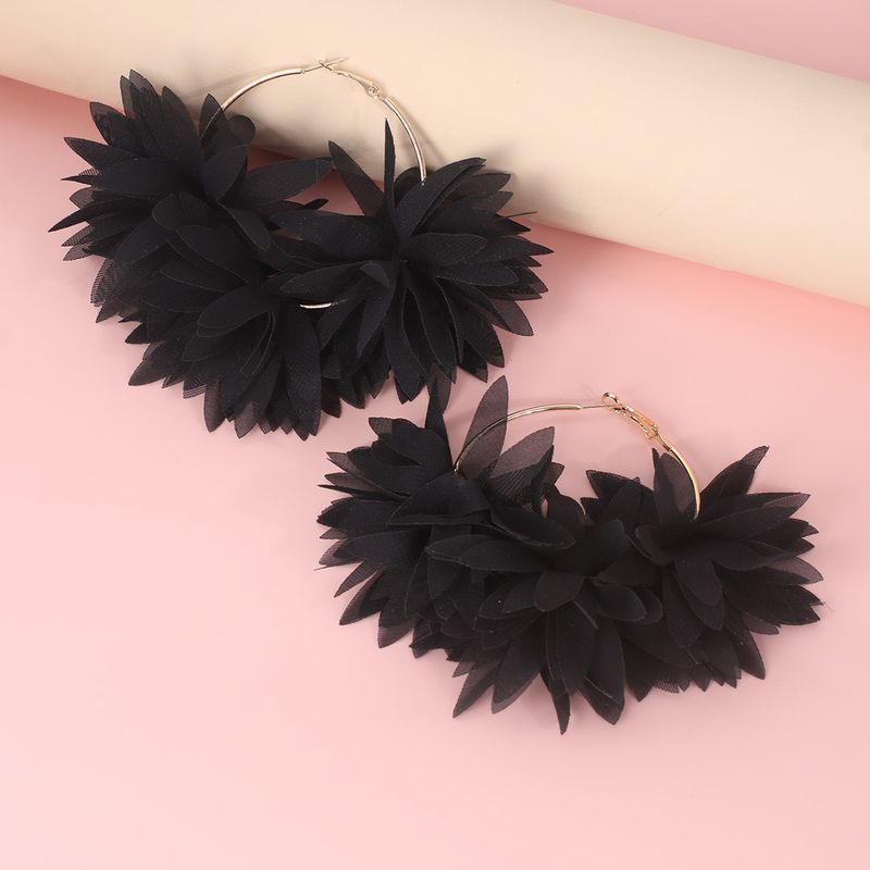 Black Chiffon Petals