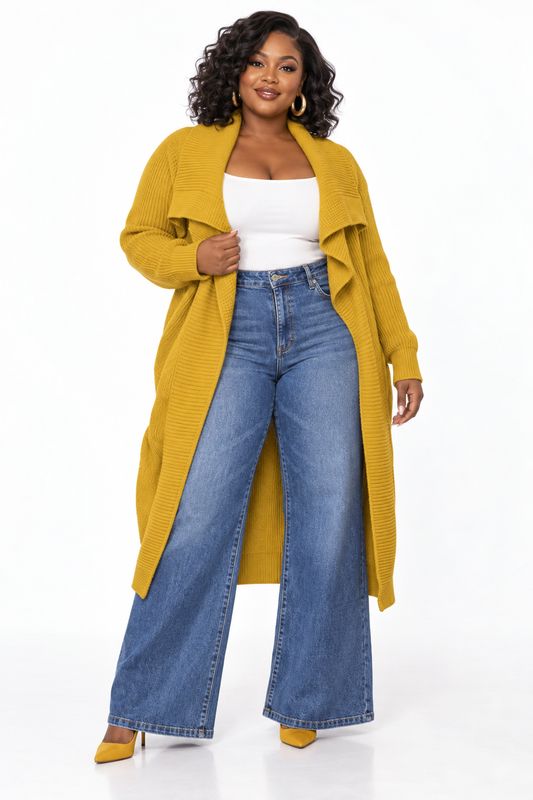 Golden Leaves Oversized Cardigan