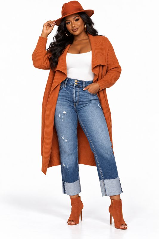 Pumpkin Spice Oversized Cardigan