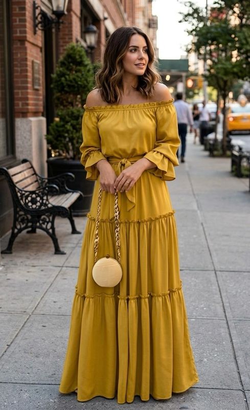 Sun Gold Boho Maxi