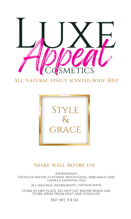 Style &amp; Grace Body Mist ( Bergamot and vanilla)