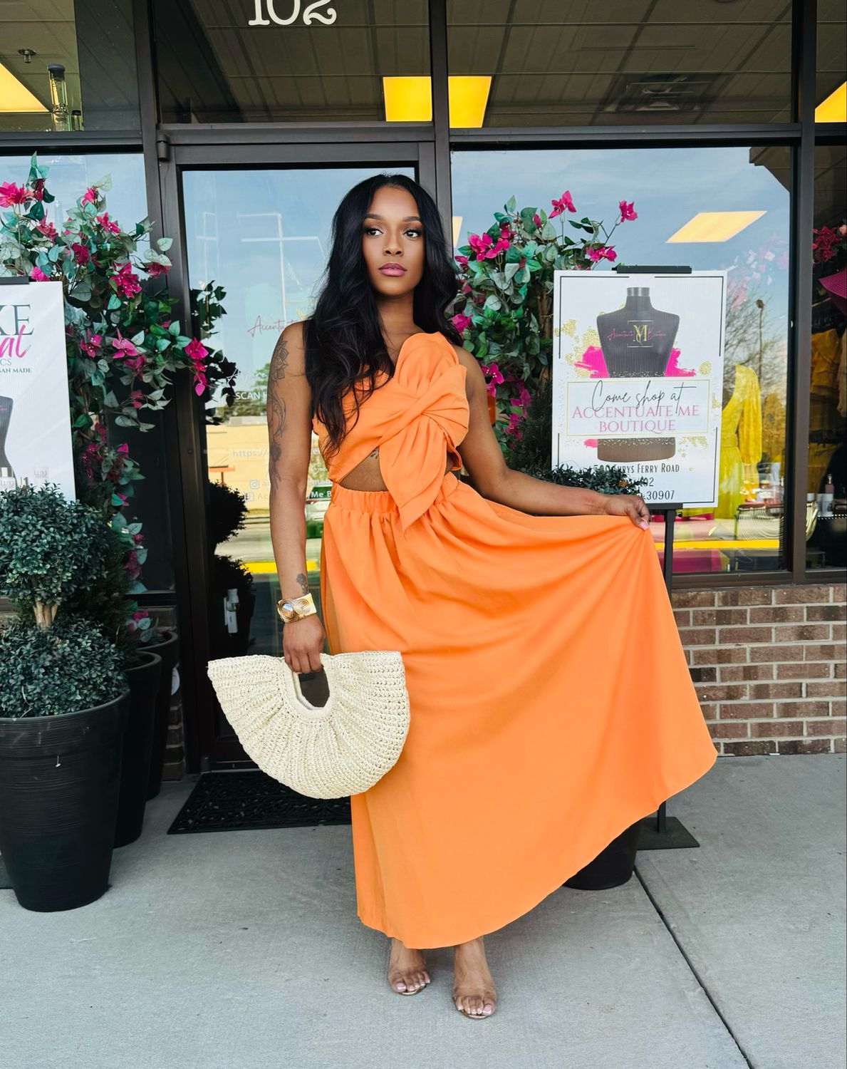 Sweet Orange Chic Dress