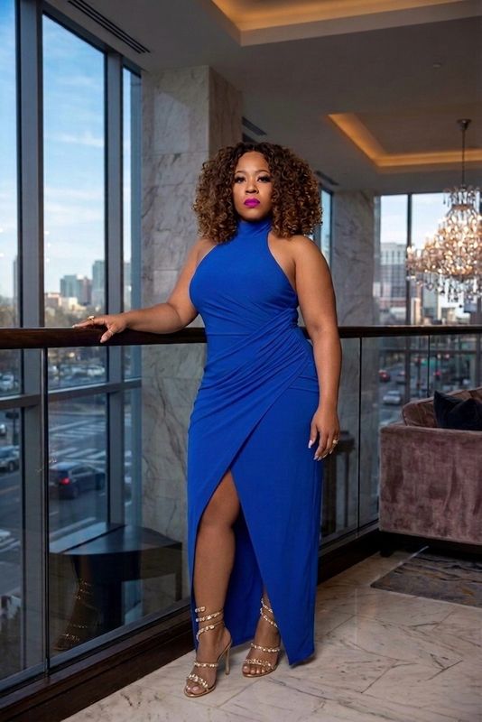 Blue Review Halter Dress