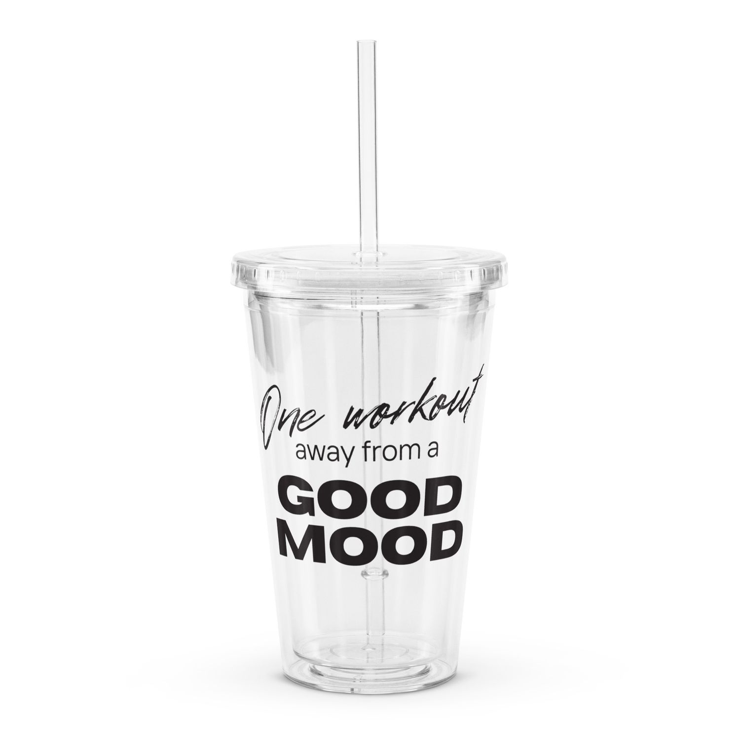 Workout Clear plastic tumbler