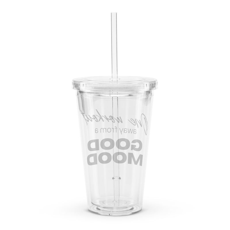 Workout Clear plastic tumbler