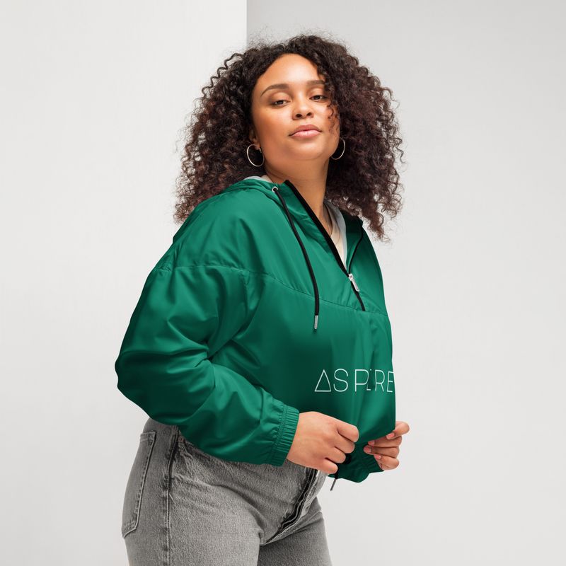 Rainforest Green Women’s cropped windbreaker
