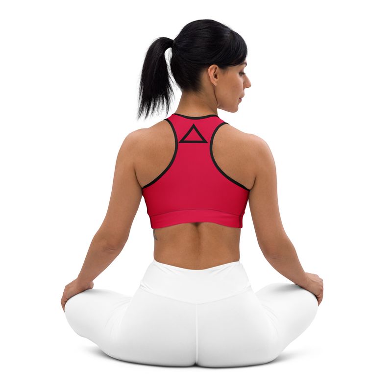 Crimson Padded Sports Bra