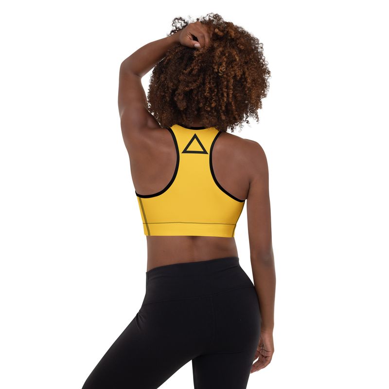 Yellow Padded Sports Bra