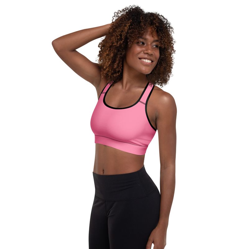 Tickle Me Pink Padded Sports Bra