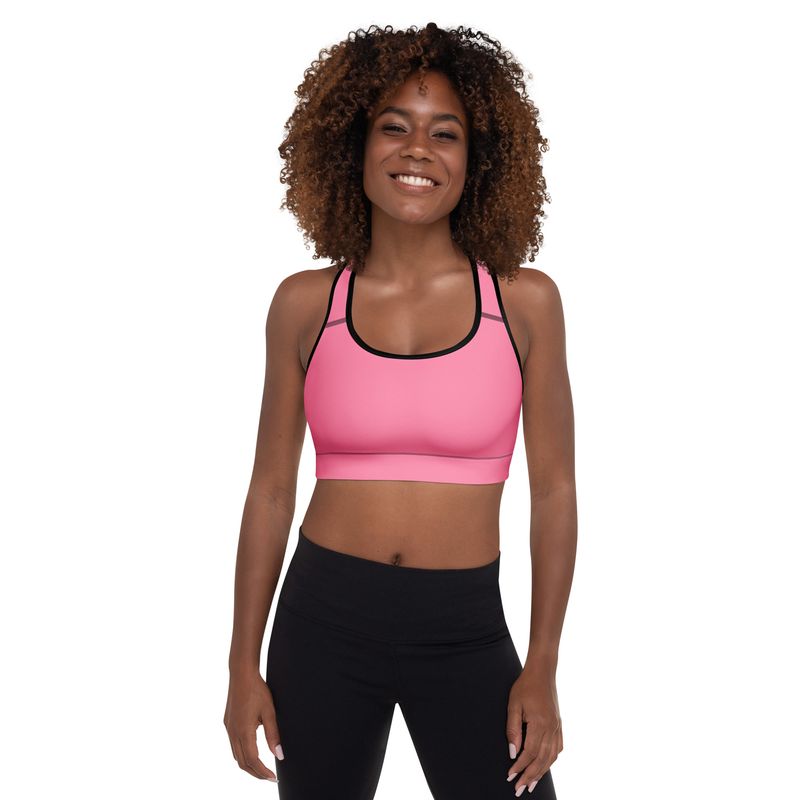 Tickle Me Pink Padded Sports Bra