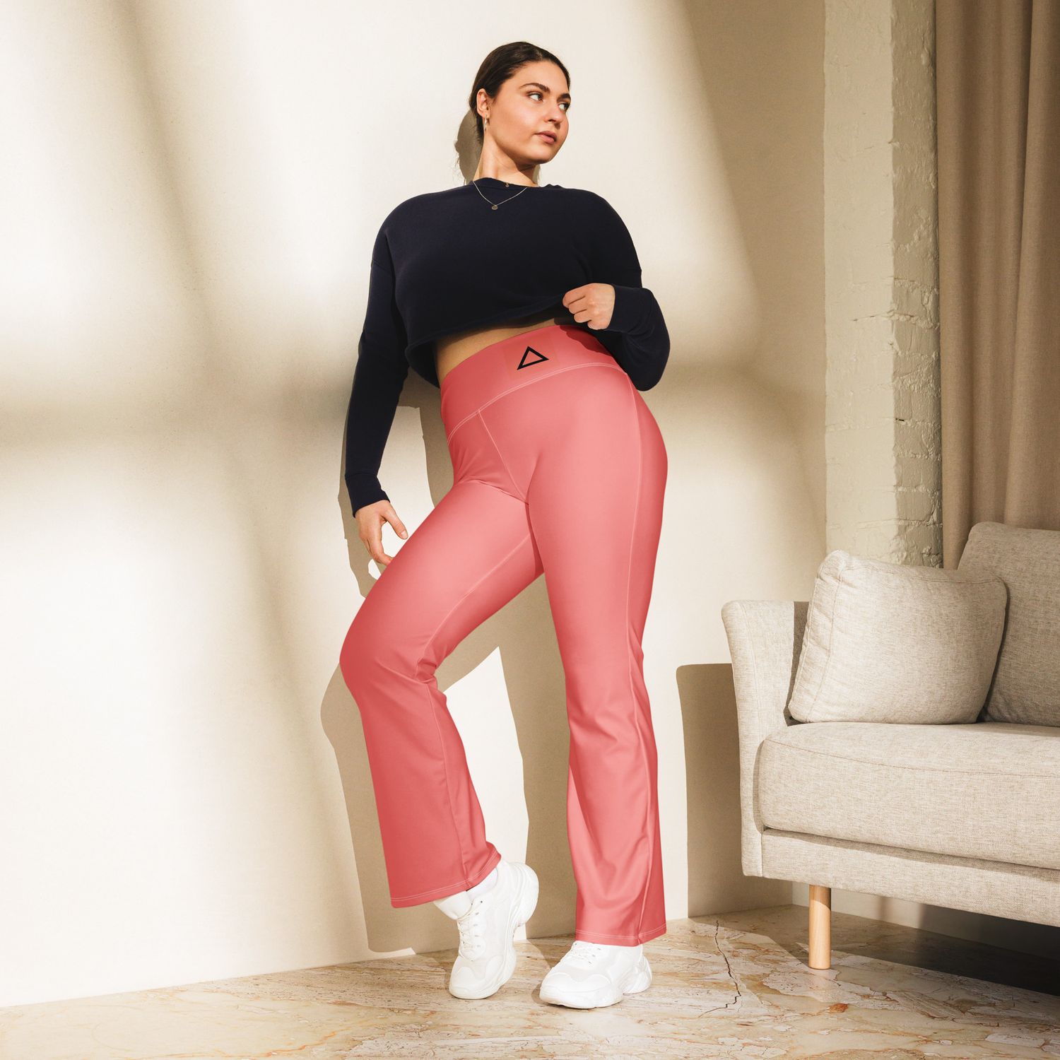 Coral Flare leggings