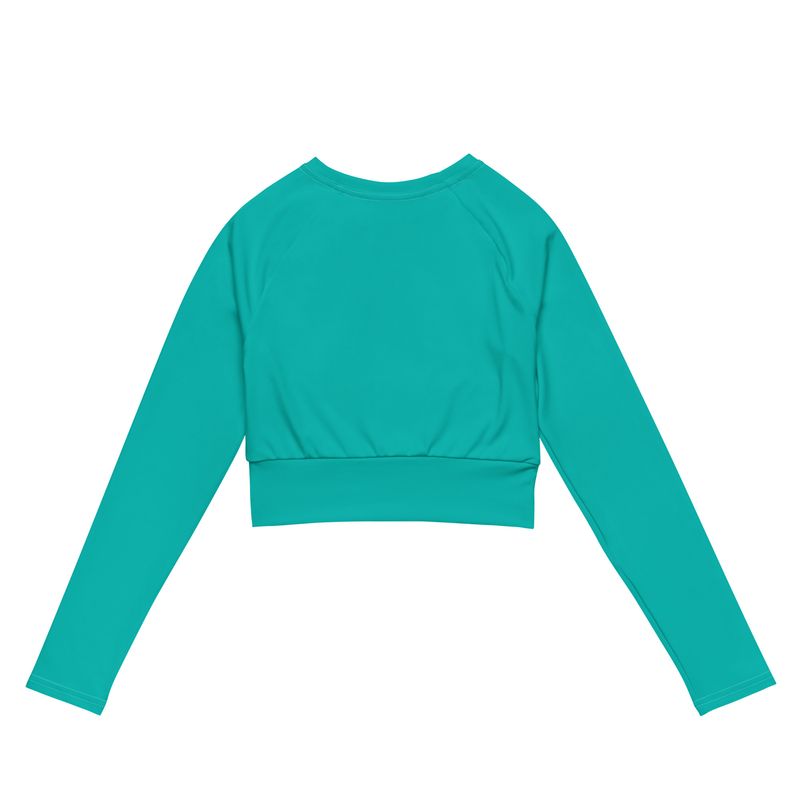 Iris Blue Recycled long-sleeve crop top