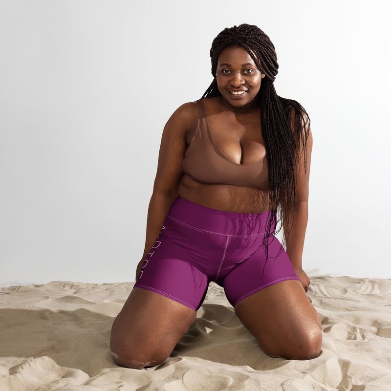 Eggplant Yoga Shorts