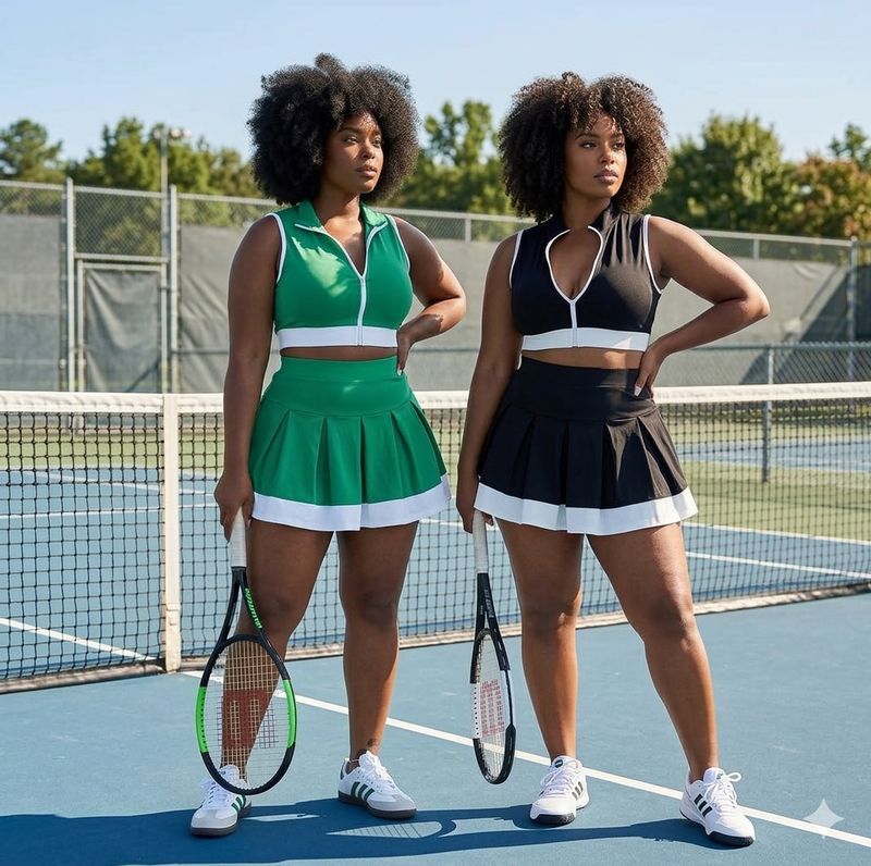 Green Tennis Set (Ribbed Knit)