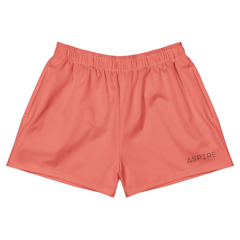 Coral All-Over Print Unisex Athletic Shorts