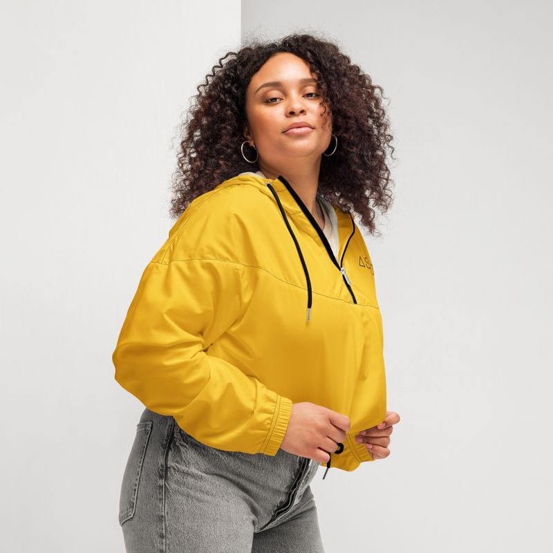 Yellow Women’s cropped windbreaker