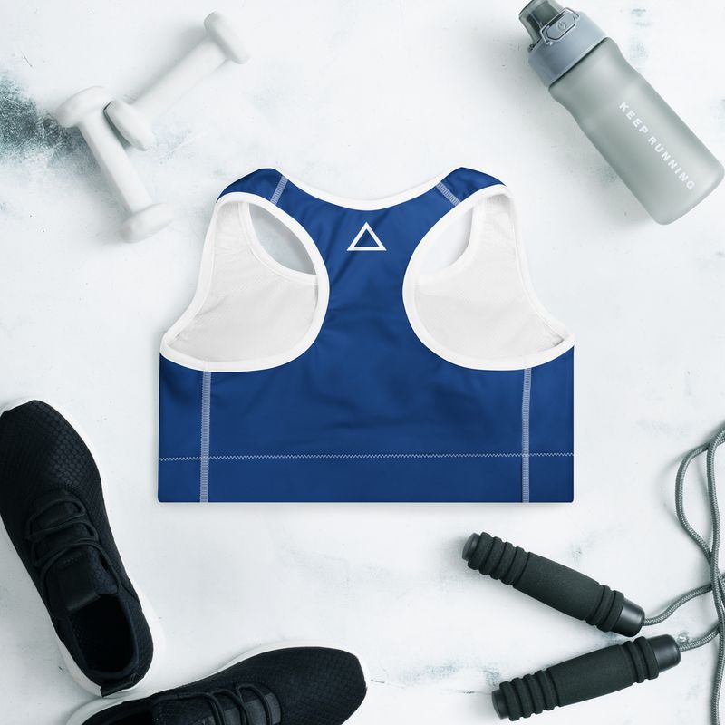 Blue Padded Sports Bra