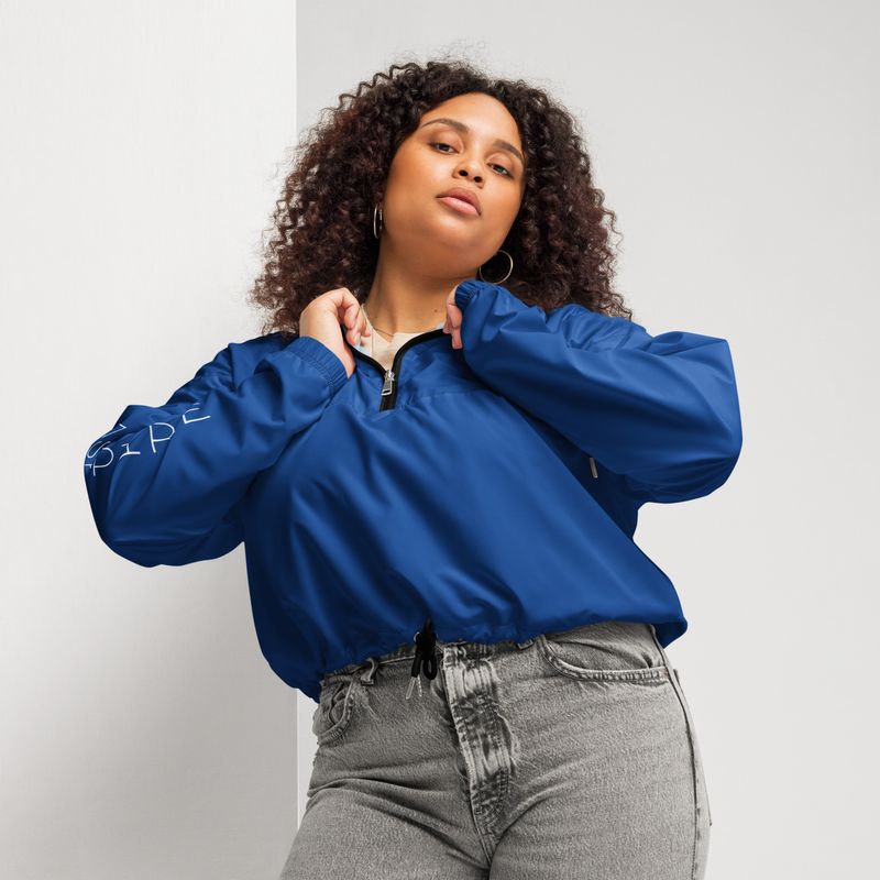 Blue Women’s cropped windbreaker
