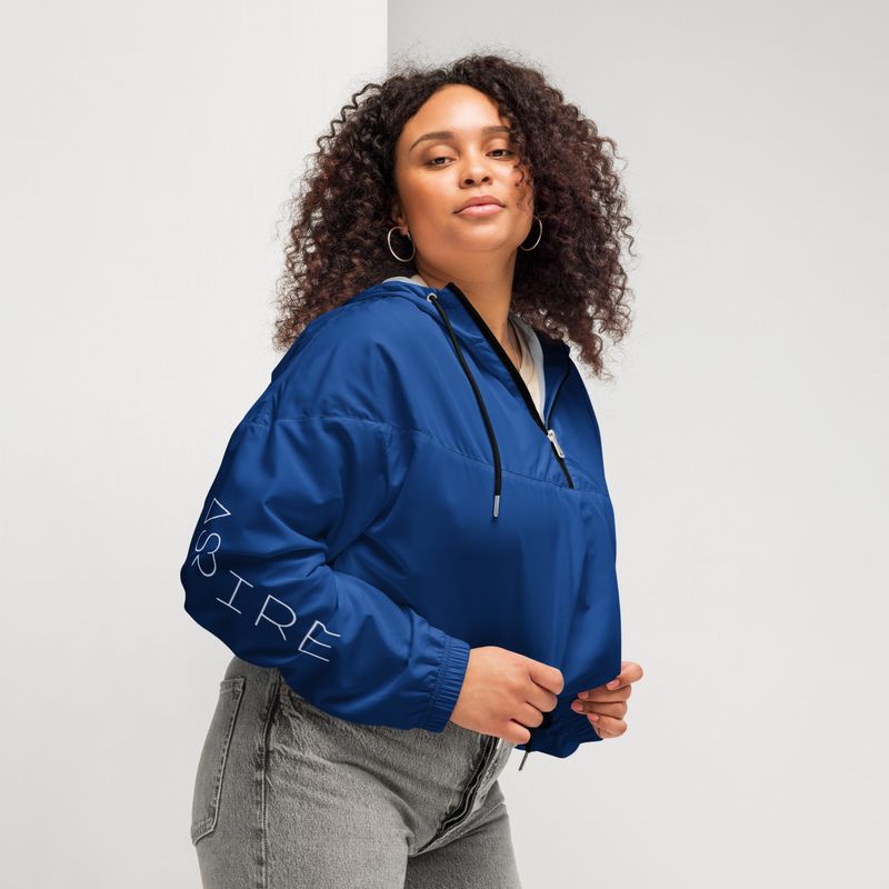 Blue Women’s cropped windbreaker