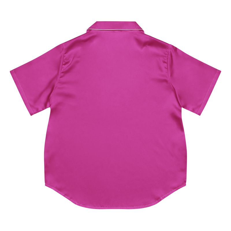 Magenta All-over print women’s short sleeve pajama top