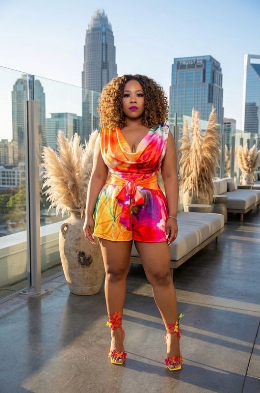 Uptown Floral Satin Romper