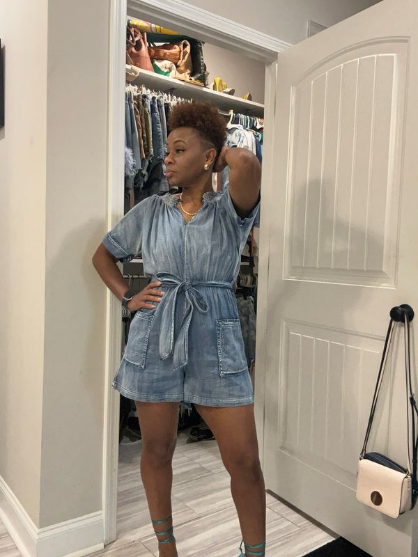 Denim romper